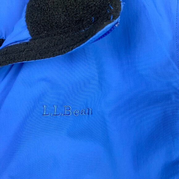 LL Bean Fleece Lined Jacket Misses Large Blue Nylon Full Zip Up 9U894 9 U894 - Picture 3 of 15